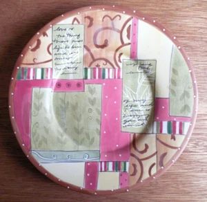 Bandeja de placa de vela yankee diseño artístico de Noelle Dahlen ""Cartas de amor"" 7,5" diamante - Imagen 1 de 3
