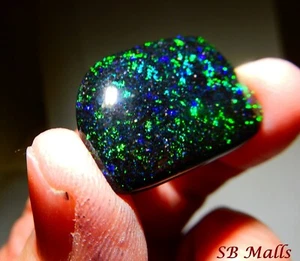 31.3 Cts. AUSTRALIAN FAIRY BOULDER MATRIX BROAD FLASH OPAL CABOCHON LOT 2559d - Picture 1 of 5