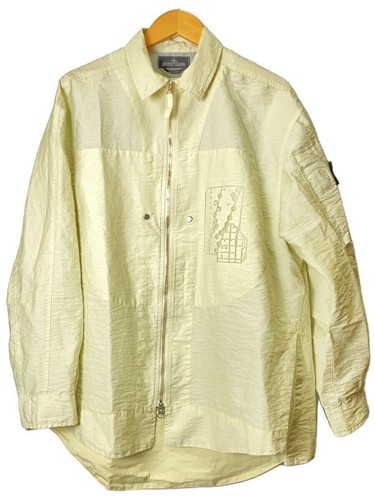 STONE ISLAND Giacca Camicia Nylon Crema M Usata