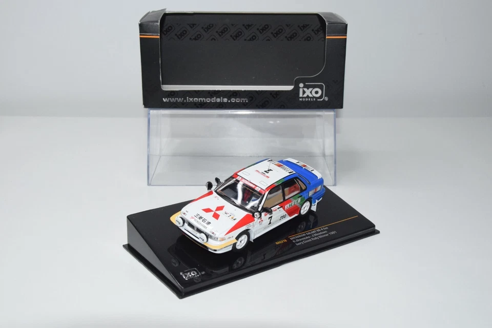B25 1:43 IXO RAC219 MITSUBISHI GALANT VR-4 EVO IVORY COAST RALLY WINNER 1991 MIB - Immagine 1 di 4
