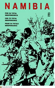 POSTER politico.Set di 5.Propaganda solidale Namibia.Africa.Anti-apartheid - Foto 1 di 5
