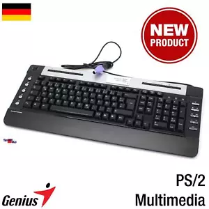 Genius Slim Star 250 PS/2 USB Keyboard DE QWERTZ New German Deutsch - Picture 1 of 11