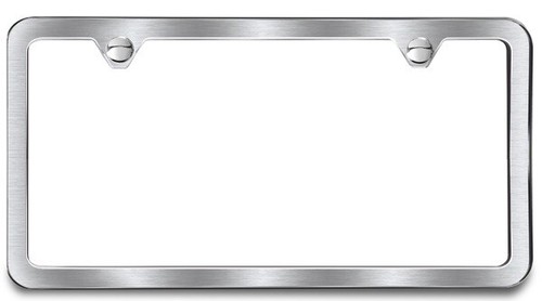 Slim Style Stainless Steel License Plate Frame Brush Satin Finish 4 Holes - Foto 9
