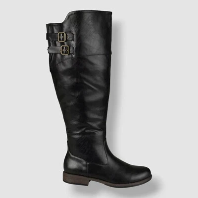 Journee Collection Women's Black Extra Wide Calf Knee High Boots Shoe Size 7.5 - Image 1 of 4