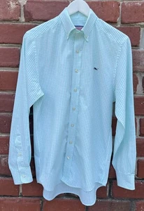 Vineyard Vines Mens Sz Small Slim Fit Whale Shirt Long Sleeve Button Down Green - Picture 1 of 10