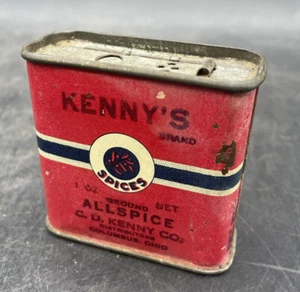 Vintage Kenny's Brand Spices Tin Allspice Baltimore MD 1 oz - Picture 1 of 10
