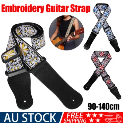 Guitar Strap Cotton Embroidery Weave Strap for Acoustic/Electric/Bass Guitar NEW - image 1 of 4