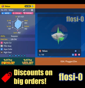 6IV Shiny Veluza Pokemon Scarlet and Violet - Picture 1 of 1