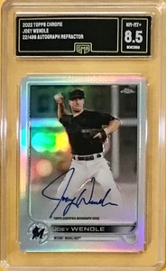 2022 Topps Chrome - AUTO - REFRACTOR #JWE - JOEY WENDLE - GMA 8.5 - MINT #22/499 - Foto 1 di 1
