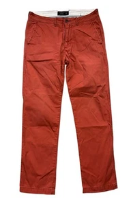 Abercrombie & Fitch Pants Mens Size 30x28 Orange Copper Slim Straight Chino - Picture 1 of 11