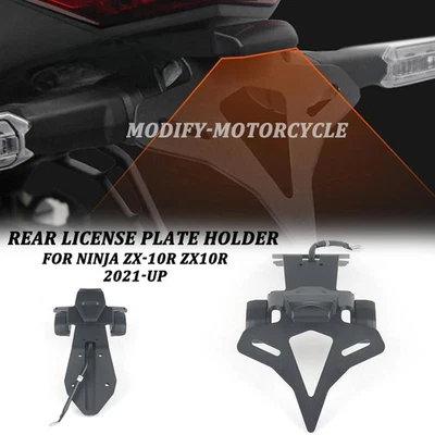 Soporte de matrícula de motocicleta cola trasera ordenado para Kawasaki Ninja ZX-10R 2021-25 Foto 1 de 4
