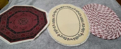 Лот из 3 D миниатюрных небольших ковров Anne Ruff ковер плетеный узор кукольный домик - Изображение 1 из 4