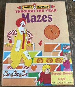 Vintage McDonald Activity Malbuch 1982 McDonalds durchs Jahr gebraucht - Bild 1 von 5