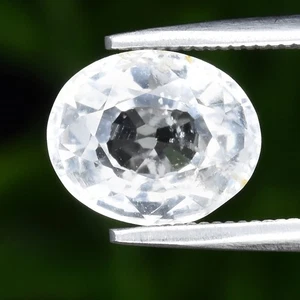 💎 Berillo goshenite bianco naturale ovale 1,74 ct 8,5 x 7 mm - pietra preziosa Brasile - Foto 1 di 4