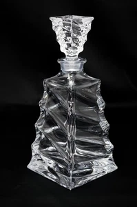 Decanter Whiskey Vodka Cognac Water Carafe Bohemia Crystal Glass 22oz / 650ml - Picture 1 of 5
