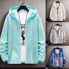 5) Colorful Sunscreen Hooded Jacket Coat for Men Streetwear with Pockets