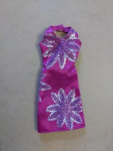 Fuschia/Magenta/Silver Sparkle Barbie Doll Dress NEW out of package - Picture 1 of 1