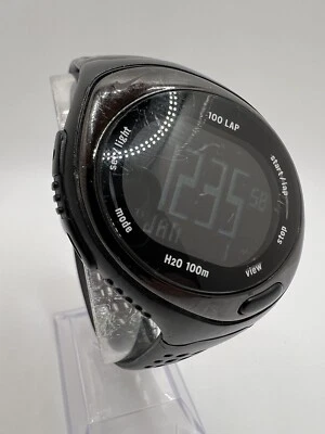 Reloj digital Nike Triax Bowerman Series deportivo todo negro Y2k atleta entrenamiento correr Foto 1 de 4