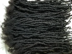 Rastas 100% Cabello Humano Hechas a Mano 20 Piezas 3 1/2" Negro Corto - Imagen 1 de 5