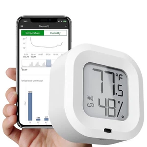 Hygrometer Thermometer, Wireless Thermometer, Mini Bluetooth Humidity Sensor - Picture 1 of 8