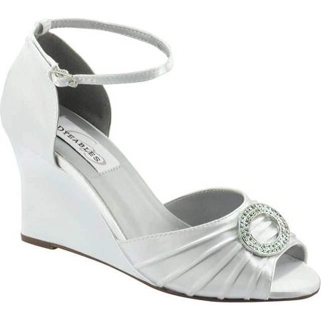 Женские туфли-лодочки Dyeables Etta на танкетке (белые, 6) - Изображение 1 из 1