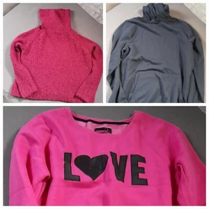 Damen Oversize Hoodie, Gr. S/ M Und Winter Pullover. 3 Pullis , Pink Blau - Bild 1 von 8