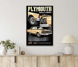 Automotive History Beige Vintage Car 40x60cm Canvas or Metal Print Wall Art - Picture 1 of 4