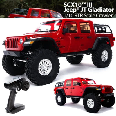 NEW Axial 1/10 SCX10 III Jeep JT Gladiator Rock Crawler with Portals RTR Red - Image 1 of 4