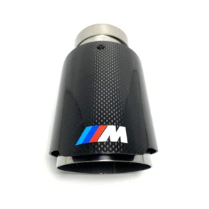 1Pcs Glossy Carbon Fiber M Exhaust Tip 3''/3.5''/4''/4.5'' Out Tailpipe For BMW - Bild 1 von 8