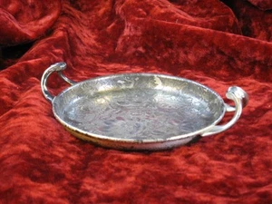 Antique Art Nouveau Silverplate Dish Rose Bird Design Weidlich Bros. Handles - Picture 1 of 1