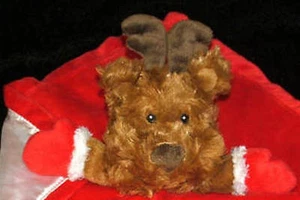 BABY STARTERS Reindeer Plush Lovey Christmas Holiday Security Blanket NWT Moose - Picture 1 of 4