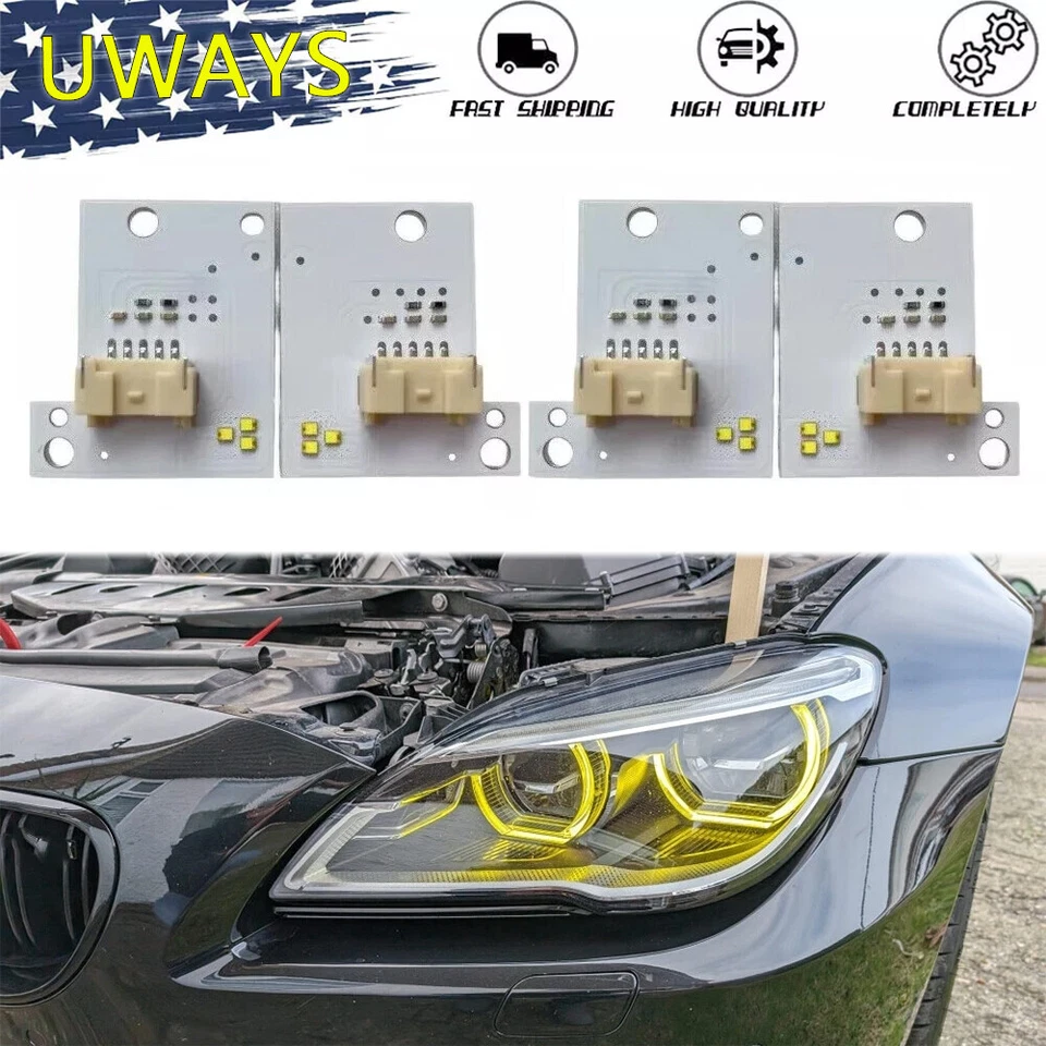 Yellow Angel Eye DRL LED Boards For BMW F06 F12 F13 LCI M6 640i 650i 2016-2019 - Изображение 1 из 1