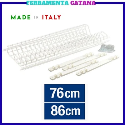 scolapiatti in plastica plastificato cm 86 76 da incasso per pensile cucina - Immagine 1 di 4
