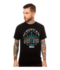 Fly Society Mens The Navigators Graphic T-Shirt - Picture 1 of 2
