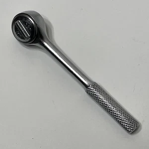 KAL 1/4" Drive Classic Round Head Chrome Ratchet 5-1/2" USA Knurled - Picture 1 of 7