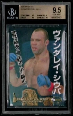 2006 DSE Pride FC Grand Prix #10 Wanderlei Silva Rookie Card RC UFC BGS 9.5 GEM - Image 1 of 2