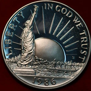 Uncirculated Proof 1986-S Statue of Liberty Clad Comm Half Dollar - Picture 1 of 2