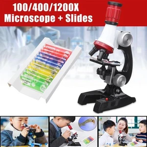 Biological Microscope for Kids Students Laboratory 100x 400x 1200x Magnification - Picture 1 of 14
