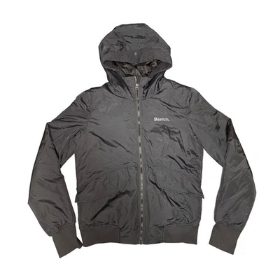 Bench Lightweight Hooded Jacket Women's Full Zip  Black Athleisure NWT - Image 1 of 4