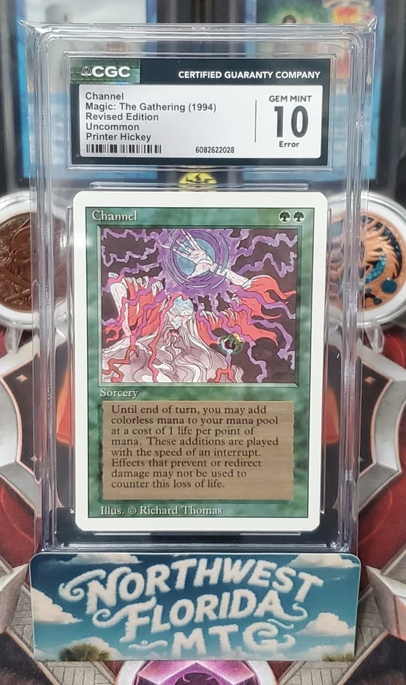 MTG - CGC Gem Mint 10 - 3rd Edition (Revised)  - Channel (Printer Hickey Error) - Image 1 of 2