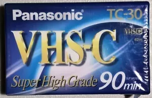 Panasonic VHS-C Super High Grade Tape TC-30 90 Minutes -Factory Sealed CS20 - Picture 1 of 4