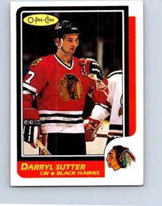VINTAGE HOCKEY CARD 1986 O-PEE-CHEE CHICAGO BLACK HAWKS DARRYL SUTTER NO1816 - Picture 1 of 2