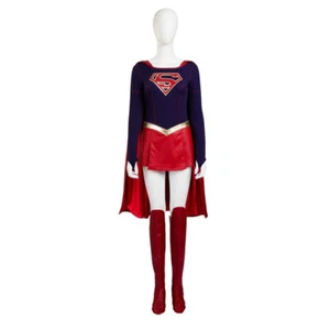 Supergirl Suit Kara Zor El Cosplay Costume Jumpsuits Skirt Cloak Women Suit Lot - Picture 1 of 13