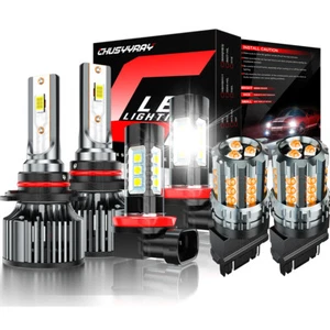 For 2016 2017 Toyota RAV4 9012+H11+7443 LED Headlight Fog Light Turn Signal Bulb - Picture 1 of 22