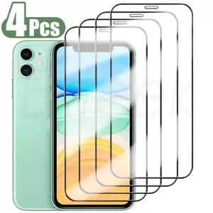 1~4x Tempered Glass Screen Protector For iPhone16 15 14 13 12 Pro Max Mini Plus - Picture 1 of 12