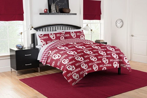 Oklahoma Sooners Queen Bed in a Bag (Rotary) OFFICIAL NCAA Cover