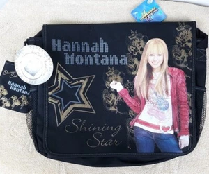 HANNAH Montana Messenger Bag NEW 14"x10" Large Book Bag Backpack NWT Miley Cyrus - Picture 1 of 7