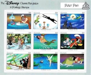 Grenada=Disney / Peter Pan M/S Nuovo senza Linguella Pirati Di - Foto 1 di 1
