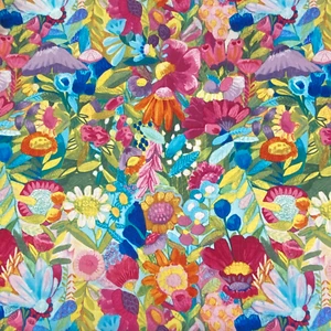 Tela de algodón para acolchado de ropa de vivero con flores de margarita jardín pasatiempo vestíbulo 1/2 m - Imagen 1 de 3