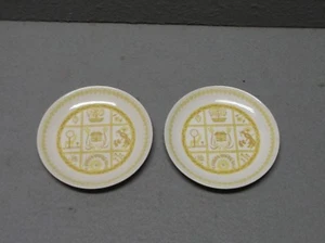 Vintage Mid Century ROYAL USA YELLOW HOMESTEAD DESIGN BREAD BUTTER PLATE - Picture 1 of 5